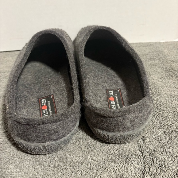 HAFLINGER CR Fletcher Wool Clog Blizzard Credo Gray Anthracite Men’s 10.5 44 - Picture 5 of 7